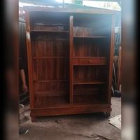 Gambar Lemari Pakaian 2 Pintu Slide Kayu Jati Asli Model Minimalis Modern Free Ongkir Jakarta & Bekasi Barat Tanggerang Depok dari bmm furniture undefined 4 Tokopedia