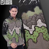Gambar Kemeja Batik Pria Furing Baju Batik Furing Bahan Katun S M L XL XXL - merah pendek, S dari batik arta undefined 5 Tokopedia