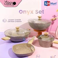 Gambar Steincookware Stein Paket Onyx 4in1 Set Komplit Granit German Original - GRILL PAN 20 CM dari SHMART ELECTRONIC undefined 1 Tokopedia