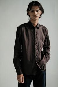 Gambar Larusso Kemeja Basic Tencel Panjang - Dark Brown L001 - M dari Gimo Jaya undefined 2 Tokopedia