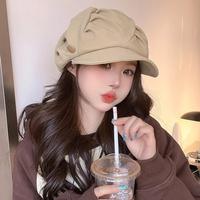 Gambar Topi Baret Beret Oktagonal Retro Korea Import - Cokelat dari Clover Kids Shop undefined 4 Tokopedia