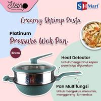 Gambar Steincookware Wokpan Presto Platinum Pressure 32cm + Steamer Stainless - WOK GREEN dari SHMART ELECTRONIC undefined 4 Tokopedia