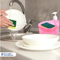 Gambar Tempat Sabun Cair Cuci Piring Soap Pump Dispenser 2 In 1 Free Spons dari Kanochi undefined 2 Tokopedia