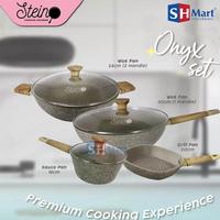 Gambar Steincookware Stein Paket Onyx 4in1 Set Komplit Granit German Original - GRILL PAN 20 CM dari SHMART ELECTRONIC undefined 2 Tokopedia
