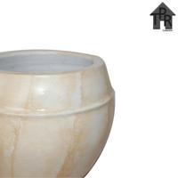 Gambar Pot bunga tanah liat glossy model gentong cincin D20T16 - Marmer Krem dari Toko Pernik Rumah undefined 4 Tokopedia