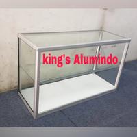 Gambar etalase warteg 1,3 meter / 130 cm / etalase warteg / etalase meja dari King Alumindo undefined 3 Tokopedia