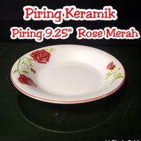 Gambar Piring Keramik Rose Merah Piring makan 9.25" Rose Merah dari Man Jaya Toserba undefined 1 Tokopedia
