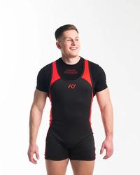 Gambar A7 Luno Men's Singlet Red Dawn IPF Approved Powerlifting Raw Suit Mens dari IMPOWER undefined 1 Tokopedia