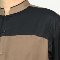 Gambar Baju Kemeja Koko Pria Pendek Jumbo Big Size Dual Warna Kemko Muslim - Putih, 2XL dari BADSTORE Big Size Outfit undefined 5 Tokopedia