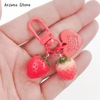 Gambar Gantungan Kunci Buah Strawberry/Keychain Mini Strawberry With Love - # B dari Arjun@ Store undefined 3 Tokopedia
