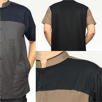 Gambar Baju Kemeja Koko Pria Pendek Jumbo Big Size Dual Warna Kemko Muslim - Putih, 2XL dari BADSTORE Big Size Outfit undefined 3 Tokopedia