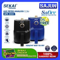Gambar SEKAI Air Fryer Analog 650 Low Watt 2.3 Liter AFS 2251 / AFS2251 - Hitam dari Sajun Electronic Tangerang undefined 1 Tokopedia