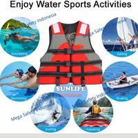 Gambar Life Jacket Swimming Vest With Whistle Jaket Pelampung Renang Dewasa dari MegaSafety Indonesia undefined 2 Tokopedia