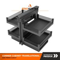 Gambar Rak Tarik Kitchen Set | Pull Out Corner Basket | Rak Sudut Dapur Kayu dari Atas kertas undefined 4 Tokopedia
