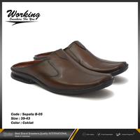 Gambar Sepatu Slop Pantofel Kasual Kulit Working Sneakers For You B-05 - Tan, 39 dari Dotuke Store undefined 4 Tokopedia
