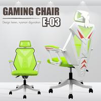 Gambar BG SPORT KURSI GAMING MODEL E-03 POLYAMIDE GREEN WHITE dari BG Sport undefined 3 Tokopedia