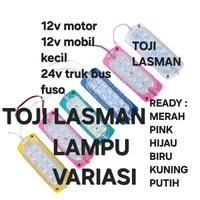 Gambar module modul block lampu led 12v 24v variasi kolong box bak sen kabin motor mobil truck bus lampu senja lampu bak bok box warna warni merah biru kuning putih hijau pink 12 24 v volt watt 5050 2835 waterproof ip44 anti air hujan cahaya terang termurah best - 12V PUTIH dari lasman toji undefined 2 Tokopedia