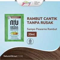 Gambar NYU Henna Shampoo Hair Colour-Sampo Pewarna Rambut - Natural Brown - 1 pcs dari godrejindonesia undefined 2 Tokopedia