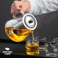 Gambar Teko Pitcher Teh 450ml Kaca Tahan Panas Saringan Glass Teapot Maker - 1300 ml dari cloudesub.id undefined 3 Tokopedia