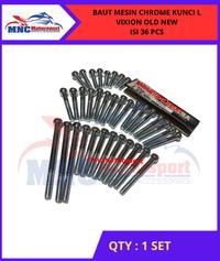 Gambar BAUT MESIN VIXION CHROME CROME KOMPLIT KUNCI L dari MNCMOTORSPORT undefined 1 Tokopedia
