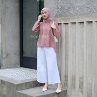 Gambar Baju Kemeja Wanita Kerja LEA By BAYLEAF.ID - WHITE, XS dari bayleafidblitar undefined 1 Tokopedia