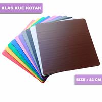 Gambar alas kue tart kotak 12 x 12 cm tatakan kue cake board alas kue - Putih, 11,5 X 11,5 CM dari ANISA STATIONERY undefined 1 Tokopedia