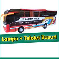 Gambar Miniatur bus bis Rosalia indah voyager SR3 Telolet Basuri - Voyager, Lampu + Telolet dari Angzie Store undefined 3 Tokopedia