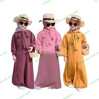 Gambar gamis anak istiqomah untuk usia 3-12 tahun// model gamis terbaru - caramell, 8 dari pusat baju anak anak undefined 2 Tokopedia