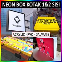 Gambar Neon Box Kotak 1 & 2 Sisi Acrylic PVC LED Free Design Murah Meriah - Galvanis 1 Sisi, 50CM x 100CM dari AcrylicWorks undefined 1 Tokopedia