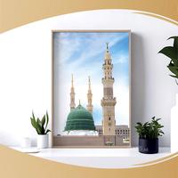 Gambar Hiasan Dinding Islami Masjid An Nabawi-Madinah Frame Kayu Pinus - 20x30 cm dari IslamicDecor.Id undefined 3 Tokopedia