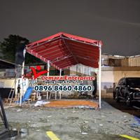 Gambar Tenda warga, Tenda jualan, Tenda pesta model segitiga ukuran 4x8 meter dari CEMARAENTERPRISE undefined 3 Tokopedia