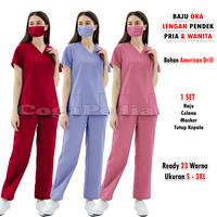 Gambar Baju OKA pendek - Baju Jaga Dokter - Baju jaga perawat - Baju medis - Biru Muda, L dari CogaPedia undefined 1 Tokopedia