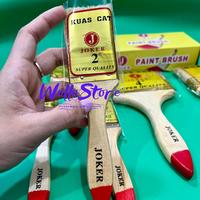 Gambar Kuas Cat 1", 1.5" ,2" ,2.5" ,3" , 4" ,5" Kuas Cat Tembok Gagang Kayu - Kuas 1inch dari Wollostore undefined 5 Tokopedia