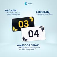 Gambar Nomor Kamar Akrilik Acrylic Print UV / Nomer untuk Kos Hotel Villa - A. HITAM T. PTH dari enosdigital.id undefined 3 Tokopedia