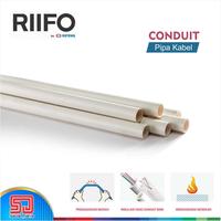 Gambar RIIFO Conduit pipe GY.305 20mm 5/8"  pipa kabel listrik UPVC by Rifeng 5/8 inchi lima per delapan inchi dari Sadar Jaya Maju undefined 1 Tokopedia