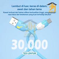 Gambar Pikachu Kabel Charger handphone Colorful Type C Fast Charging 3A - Merah Muda dari Josca Homestore undefined 4 Tokopedia