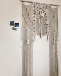 Gambar Macrame curtain / makrame tirai 180x100cm/ gorden rrajut home decor dari ocean blue home undefined 3 Tokopedia