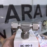 Gambar Alloy C-276 Hastelloy Tee Union, 1/2 in. Tube OD Swagelok HC-810-3 dari Levino Yuliantara undefined 2 Tokopedia