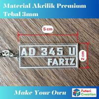 Gambar Custom Gantungan Kunci Akrilik Plat Nomor Mobil Motor Keychain Acrylic dari Futari Creation undefined 3 Tokopedia