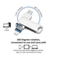 Gambar Flashdisk 3in1 USB 3.0 1TB / 2TB – Android, Type-C & Micro USB, High Speed - SILVER, 1TB dari Djaca store ID undefined 4 Tokopedia
