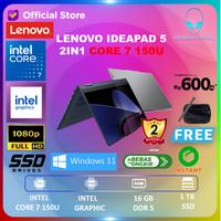 Gambar Lenovo Ideapad 5 2in1 Core 7 150U 16GB 512GB W11 OHS 14" WUXGA - +ANTIGORES dari AI Official Store undefined 1 Tokopedia