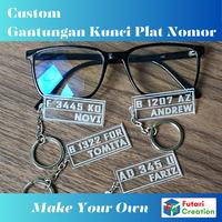 Gambar Custom Gantungan Kunci Akrilik Plat Nomor Mobil Motor Keychain Acrylic dari Futari Creation undefined 2 Tokopedia