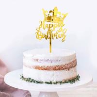 Gambar Cake Topper Tulisan Happy Birthday Akrilik Dekorasi Kue Ulang Tahun - Bday D Gold dari Aquarinz undefined 5 Tokopedia