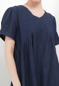 Gambar ELLE Apparel Original - Jeans Maxi Dress/Dress Wanita/Midi Dress - S/M dari ElleLadies undefined 2 Tokopedia