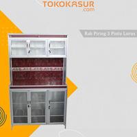Gambar Rak Piring 3 Pintu Alumunium Keramik Standard List - Merah dari Toko-Kasur undefined 1 Tokopedia