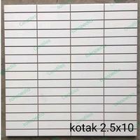 Gambar Ellagress Mosaik Precut Nat Palsu Keramik 40x40 Putih Glossy - 2.5x10 dari Ceratiles undefined 2 Tokopedia