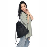 Gambar Tas Serut Pria Wanita String Bag Tas Sekolah Anti Air Saku Navy - ABU dari AdeevaRa undefined 3 Tokopedia