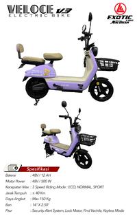 Gambar (EXOTIC) VELOCE V3 SEPEDA LISTRIK - Putih dari smootmotorsurabaya undefined 3 Tokopedia