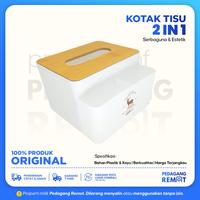 Gambar Kotak Tisu Kayu / Tissue Box 2 in 1 Organizer Wadah Tempat Remote / HP - KOTAK-TISUBESAR dari Pedagang Remote_NEW undefined 1 Tokopedia