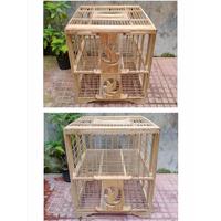 Gambar Dongdang Merpati 2 Pintu Kayu Jati Jeruji Bambu | Dondang Merpati Kayu - Bawah Saja dari ALAM PUTERA undefined 1 Tokopedia